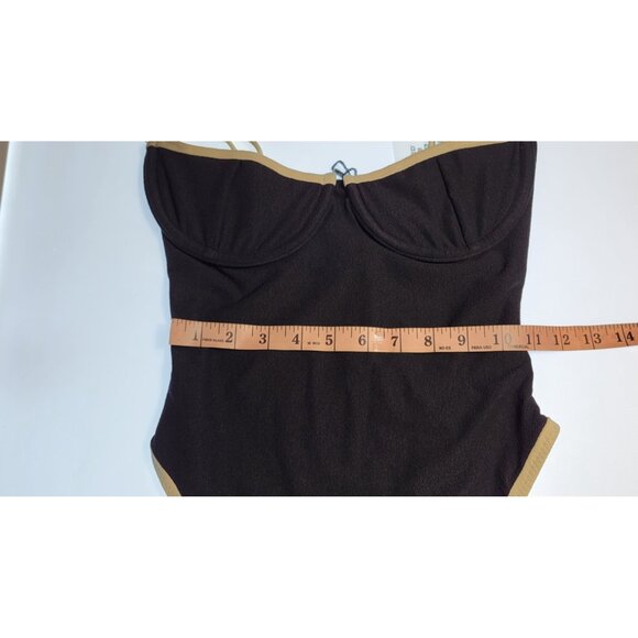 SAME Los Angeles Swim Womens One Piece Built-in Bra Underwired BLack Small - Picture 5 of 8